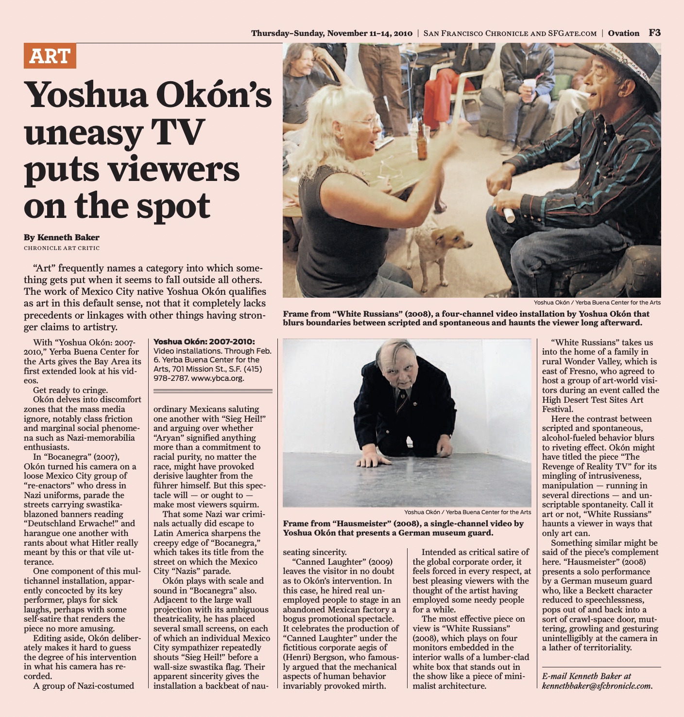 Yoshua Okón's uneasy TV,2010