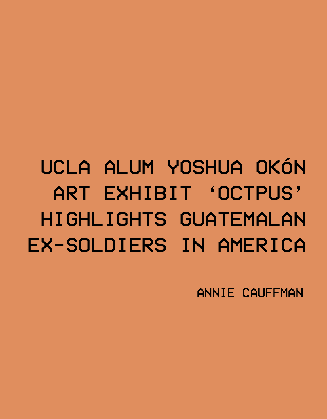 UCLA alum Yoshua Okón,2011