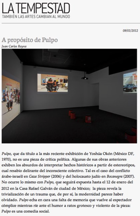 A propósito de Pulpo,2012