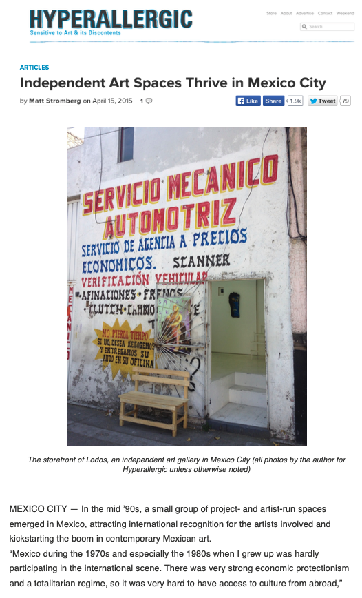 Independent Art Spaces,2015