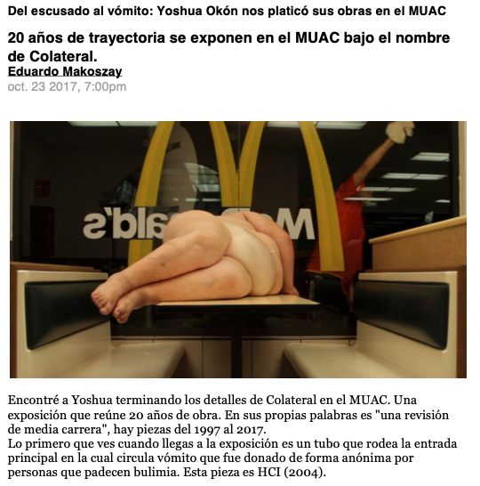Del escusado al vómito,2017