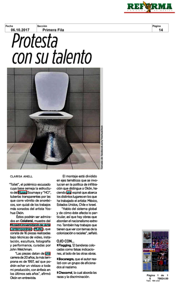 Protesta con su talento,2017