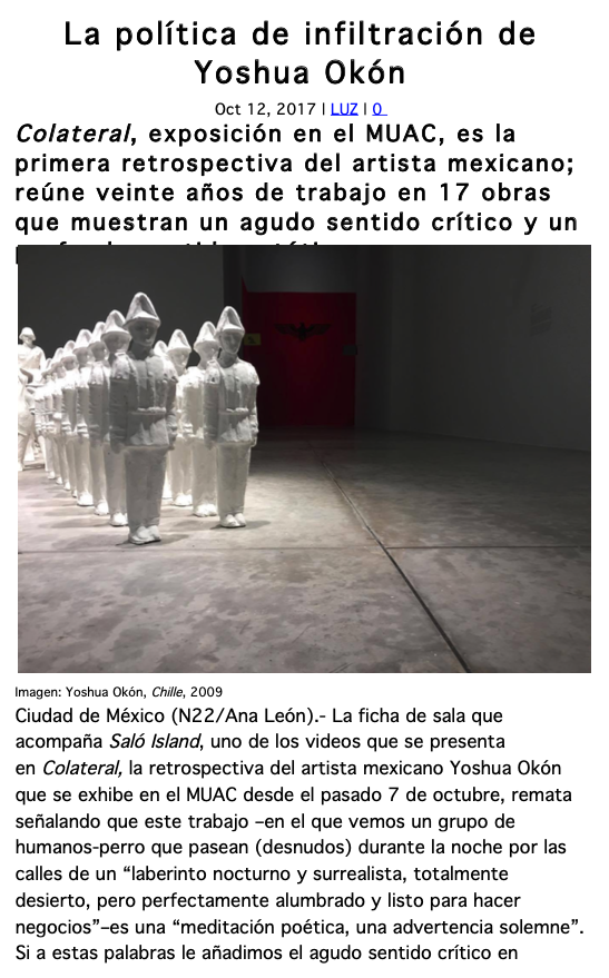 La política de infiltración,2017