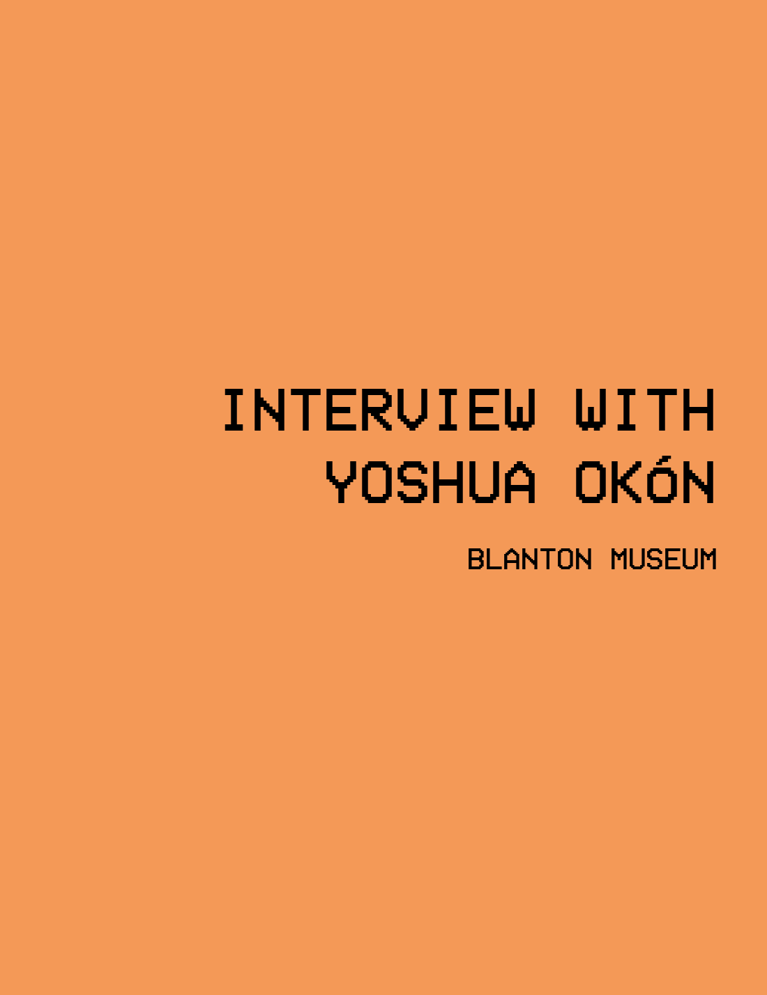 Interview with Yoshua Okón,2012