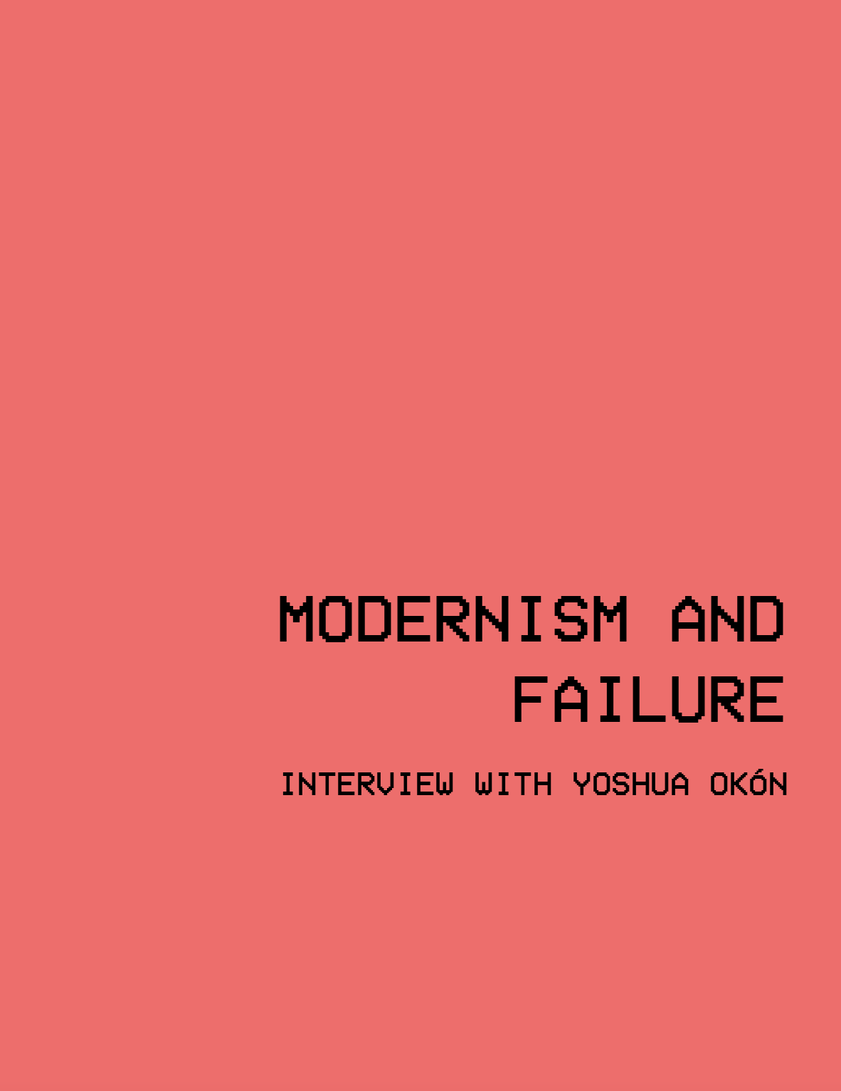 Modernism and Failure,2012