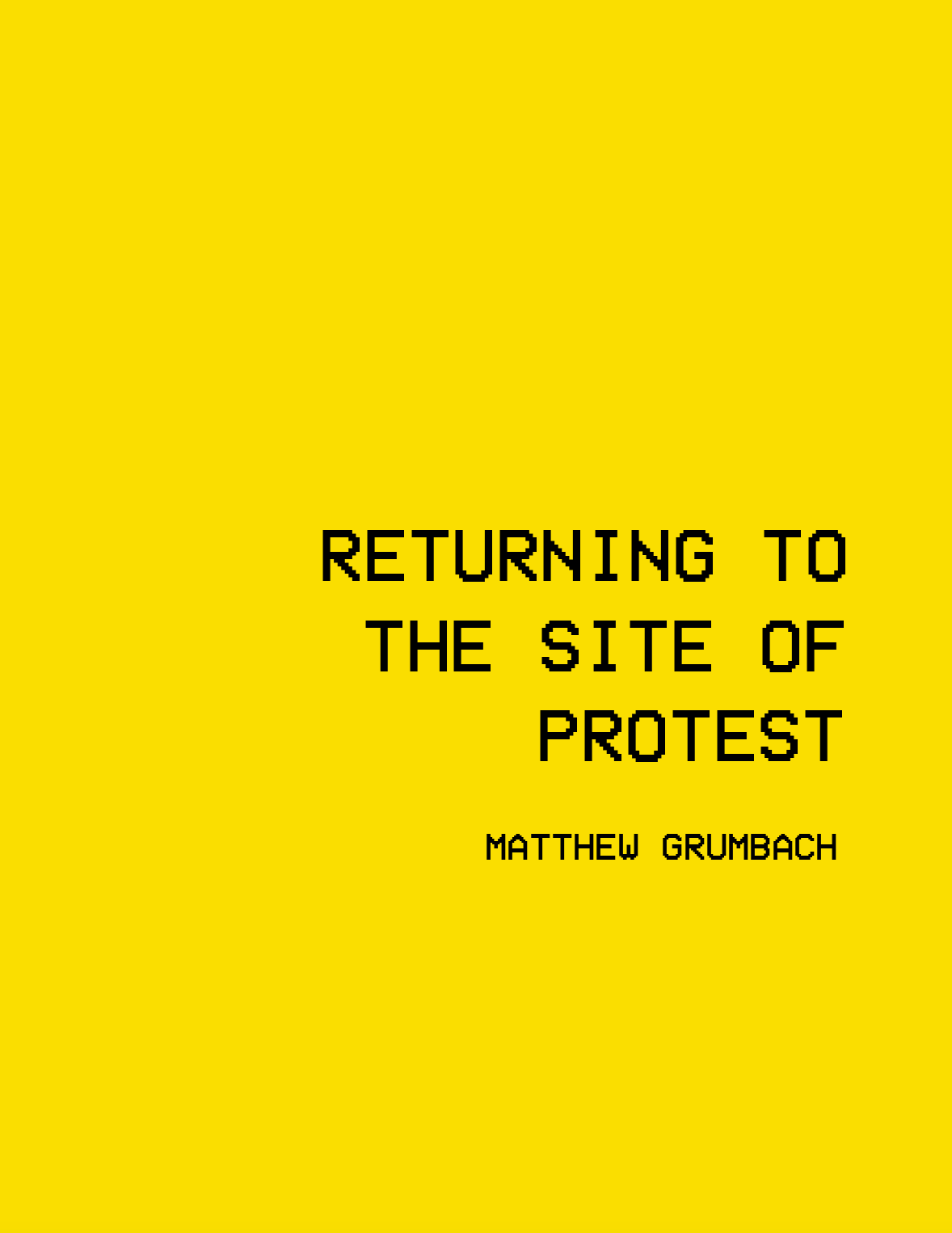 Returning to the site of protest,2015