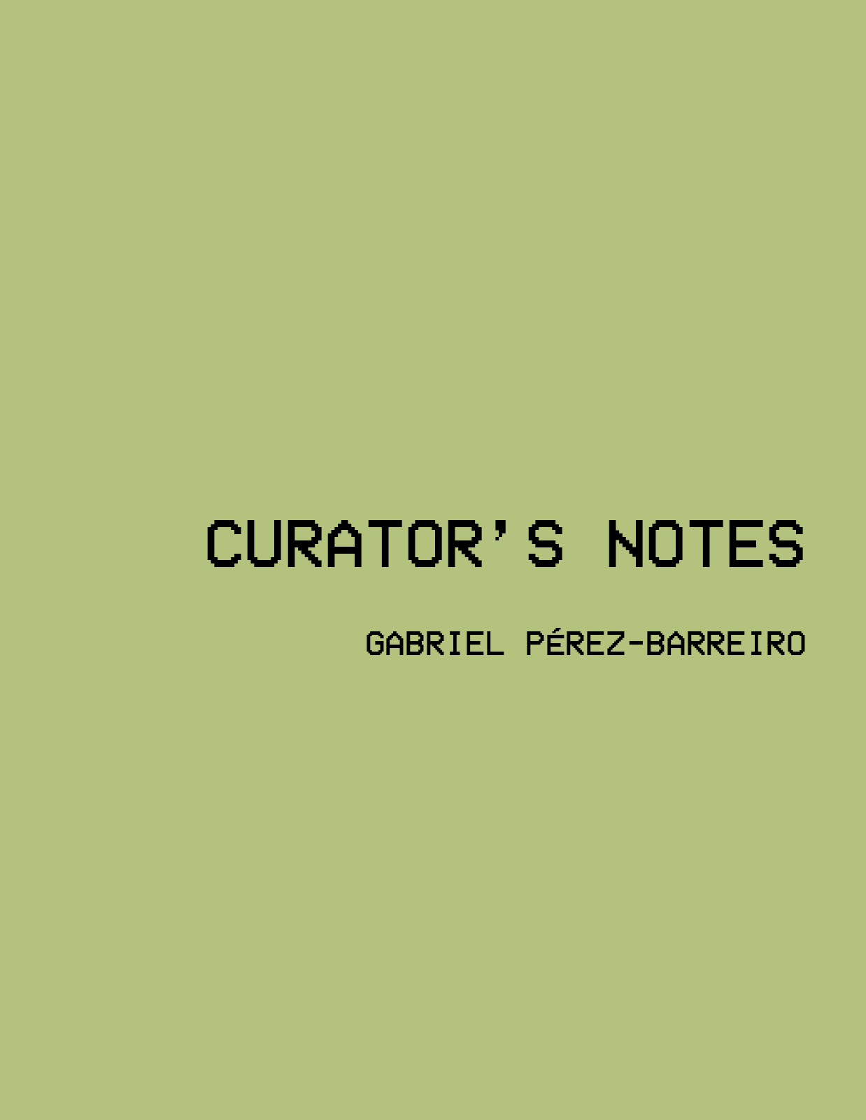 Curator's notes,0000
